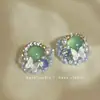 Adelina junto al Agua: Pendientes Verdes de Mariposa Estilo Francés Super de Hada, Lujo Ligero, Pendientes de Nicho de Alta Gama para Mujer