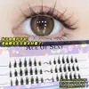 Pestañas postizas naturales de gran capacidad, color luz de luna blanca, estilo 'pequeño diablo' de dibujos animados, Barbie, segmentadas para principiantes, flor de pelo para injerto
