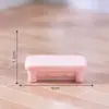 Conjunto de muebles creativos de sofá rosa y cama pequeña, accesorios de decoración DIY para casa de muñecas, adornos en miniatura de resina