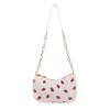 Bolsa de fresas de gran capacidad estilo coreano 2026 Verano Nuevo Estilo Fresco Bolso de un solo hombro para debajo del brazo Pana Suave Bolso de chica