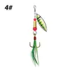 Cebo de lentejuelas transfronterizo gotas de agua de sauce 6cm3.3g color tres anzuelos giratorios compuestos lentejuela cebo artificial venta directa de fábrica