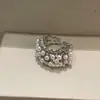 Anel de Pérolas em Camadas para Mulheres, Design de Nicho, Anel para Dedo Indicador, Coroa Luxuosa, Anel Aberto Ajustável da Moda