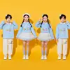 Disfraces de porrista para niños, playeras tipo polo azules, faldas de tutú, ropa de baile, atuendos para ceremonia de inauguración, vestimenta para el día del deporte en la escuela primaria