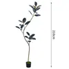 Planta Artificial Verde Diamante Negro Decoração de Sala de Estar de Alto Padrão Enfeites de Chão Árvore Falsa Grande para Interior Planta Biônica