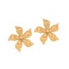 [Ice Meng] aretes de tuerca de acero inoxidable con flor de moda, aretes pequeños de margarita, aretes lindos de girasol E539
