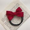 Pinza para el cabello de lazo rojo vino vintage elegante popular en internet dulce linda corazón de niña pinza para el cabello cuerda para el cabello cuerda para el cabello accesorios para el cabello