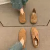 Mocassins de Veludo Planos Estilo Retro Francês de Nicho, Sapatos Slip-On Gorro Novo Estilo Inverno, Sapatos Femininos de Solado Macio