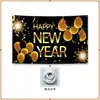 Tecido de Fundo de Ano Novo Personalização Decoração de Festa de Festival Arranjo Exclusivo de Comércio Exterior da Amazon Banner Fonte de Fábrica
