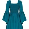 Vestido Novo Feminino Europeu e Americano Medieval Retrô Costurado Mangas Vazadas Costas Elásticas Vestido