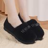 Mocasines para Mujer con Forro de Lana, Nuevo Modelo 2026, sin Cordones, para Exteriores, Cálidos, Suela Suave, Zapatos de Algodón Peludos de Suela Gruesa para Otoño e Invierno de Mamá
