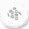 Conta espaçadora de 6mm em ouro 14K que não desbota, microincrustada com diamante, anel com furo grande, material para beadwork, acessórios para colar DIY feito à mão, contas soltas