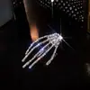 Pasador de Calavera Vintage para Niñas, Pasador para la Parte Trasera de la Cabeza, Pasador Brillante con Pedrería, Pin Recto Estilo Coreano