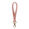 Llavero pulsera de cuerda de algodón tejida a mano, pulsera tejida con colgante, llavero, colgante para llave de coche