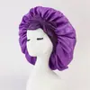 Gorro de Satén Imitación Seda con Correa Suave Ajustable, Gorro de Noche, Adecuado para Dormir, Gorro con Correa para Cabello Rizado