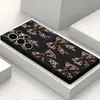 Comércio Exterior Mais Vendido Capa de Celular com Estampa de Leopardo e Laço Adequada para Samsung S24 Ultra, Sensação de Alto Padrão, Capa de Silicone S23 Atacado