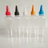 Lugar de fábrica 80 100 120ml botella de aceite boca puntiaguda botella de pintura de arena botella de plástico transparente para mascotas botella pintada de pintura