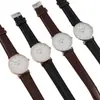 Reloj Minimalista Delgado de Cuarzo para Hombre, Reloj de Pulsera Analógico con Correa Clásica de Cuero