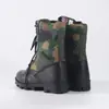 Botas de Montanhismo Esportivas Leves e Confortáveis para Exterior Costura Verde Botas de Combate Camufladas para Selva Off-Road de Cano Alto