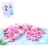 Fornecimento de Fábrica Cartão de Cumprimentos Autoportante com Impressão Colorida Flor Phalaenopsis Flor 3D Pop-up Escultura em Papel Cartão de Bênção Universal