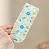 Faixa de cabelo de tricô floral com velcro para mulheres, presilha de franja floral doce, faixa de cabelo para arrumar o cabelo, acessório de cabelo estilo pastoral francês