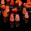 Colgante de Calabaza Pequeña de Ágata Nan Hong, Cuentas de Ágata Rojo Cereza Flotante de Hielo, Accesorios para Pulseras y Collares Estilo Antiguo al por Mayor