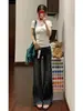 Calça jeans flare azul-acinzentada de cintura baixa, corte slim, com dois botões, novo estilo outono, versátil, modeladora, elástica, estilo bootcut para mulheres