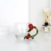 Taza de esmalte de rosa vaso doméstico resistente a altas temperaturas taza de separación de té oficina juego de té regalo para pareja fábrica de tazas