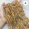Cuentas redondas de cristal de torre amarilla natural, cuentas sueltas de cristal amarillo, accesorios para pulseras de joyería DIY, cristal Asai amarillo, cuentas sueltas al por mayor