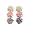 Set de Aretes de Flor de Resina Aguja de Plata Dopamina 2026 Nuevo Estilo Aretes Frescos Aretes de Nicho de Alta Gama para Mujer