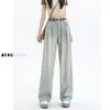 Jeans de Pierna Ancha Estilo Retro Americano para Mujer 2024 Primavera y Otoño Nuevos Pantalones de Pinzas Sueltos Adelgazantes Rectos con Caída