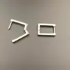 Amazon Moda Aretes Cuadrados de Acero Inoxidable Color Acero Dorado 13*19 Pendientes Grandes Exagerados Joyería al por Mayor No