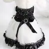 Novedad Primavera y Verano 2018 Vestido Negro con Diamantes Ropa para Perro Falda de Cachorro Teddy Pomerania