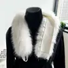Suministro Directo de Fábrica Cuello de Piel Sintética de Zorro para Calidez, Estilo Europeo y Americano Decoración de Adorno para Gorro de Capa de Chaqueta de Plumas Accesorios DIY