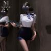 Ropa Íntima Sexy Manyu, Uniforme Sexy de Aeromoza para Mujer, Traje Sexy de Secretaria Tentación, Ropa Sexy Profesional para Juegos de Rol 9528