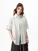Camisa de Verano 2026 Estilo Hong Kong Estudiante Holgada Nicho Sentido del Diseño Raya Nueva Ropa Exterior Casual Retro Estilo Hong Kong