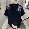 Camiseta Masculina de Manga Curta Bordada Guochao Verão 2026 Nova Tendência Americana Top Versátil Soltinho Meia Manga Masculino