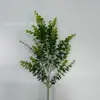Folhas de eucalipto artificiais, haste única, 80 cm de altura, com detalhes de folha de dinheiro dourada e folha de maçã, para arranjos florais, decoração de casa e como planta verde artificial.