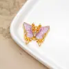 Accesorios DIY para Joyería con Patrón de Mariposa de Pedrería Gota de Aceite Aleación Colgante Individual para Collar Pulsera Accesorio Pequeño
