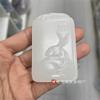 Venta al por mayor Jade Afgano Natural Jade Blanco Colgante Zodíaco Serpiente Zodíaco Santo Patrón Pu Xian Bodhisattva Benmingfu