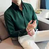 Camisa para hombre manga larga sensación nueva gofrado otoño e invierno moda camisa de negocios francesa generación de cabello de hombre