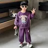 Conjunto de Sudadera de Primavera para Niños 2026 Nuevo Elegante y Moderno Conjunto Deportivo Casual de Dos Piezas para Bebés y Niños Tendencia Niños