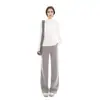0301 Camiseta de Manga Larga de Cuello Alto Tejida Capa Base para Mujer Otoño e Invierno Versátil Ajustada Top Interior Estilo Básico de Lana