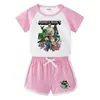 Conjunto de Ropa de Verano Nuevo 2026 para Niños, Niños y Niñas, Pantalones Cortos Ajustados, Camisetas de Manga Corta, Pantalones Cortos, Conjunto Casual Deportivo de Dos Piezas para Niños