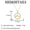 Collar con Silueta de Montaña Minimalista de Moda Electrochapado en Oro Real, Cadena para Clavícula de Lujo Ligero de Nicho de Gama Alta, Colgante Popular de Venta Transfronteriza
