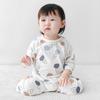 Traje de verano para bebé Conjunto de dos piezas de algodón de manga media para niños Ropa de verano fina dividida para niño y niño Ropa para bebé Acondicionado de aire
