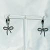Aretes de lazo brillante, estilo coreano, niña fresca y linda, temperamento simple, diseño de nicho, aretes dulces
