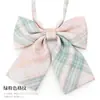 Cuello de Camisa con Lazo de Cuadros Estilo Japonés JK Flor para Mujer Estilo Universitario Foto de Graduación Camisa con Lazo Gratis Traje de Buceo con Lazo