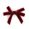 Decoração de árvore de Natal em estoque transfronteiriça laço de fita de veludo embalagem de caixa de presente de Natal laço de fita de veludo verde