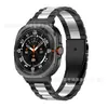 Adecuado para Samsung Galaxy Watch Ultra 2 Correa de Acero de Tres Eslabones Metal Acero Inoxidable Correa para Samsung Watch Ultra 2