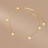Tobillera de cadena redonda con cruz de plata s925 Nalan estilo coreano fresca simple temperamento joyería para el pie femenino S4772